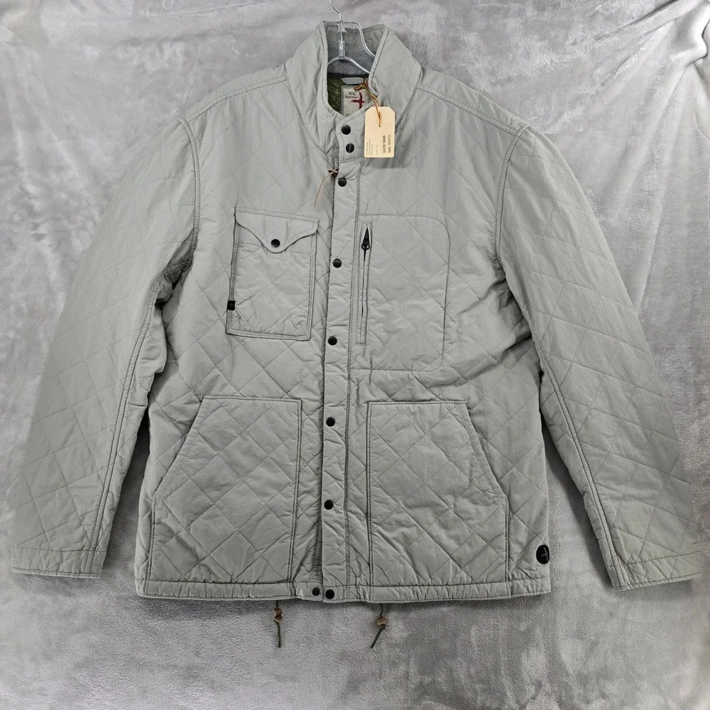 Relwen Size XL Quilted Tanker Jacket Utility Field Coat Light Grey Huckberry NEW